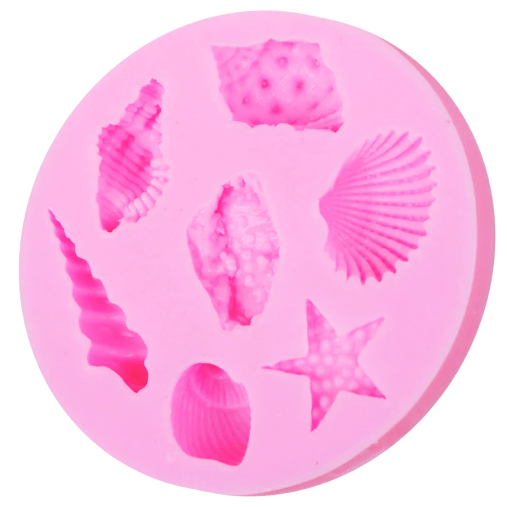 Sophronia 3D Starfish Sea Shells Conch Silicone Molds Fondant Cake Decorating Tools Chocolate Candy Moulds Kitchen Baking Forms