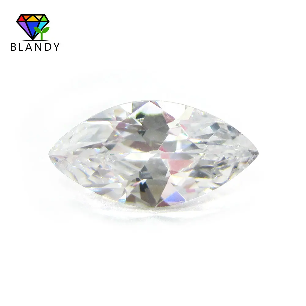 5A 1.5x3~10x20mm Marquise Shape White 5A Cubic Zirconia Stone Synthetic Gems CZ stone For Jewelry Making