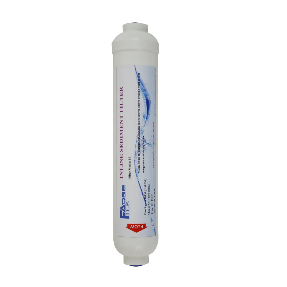 T33 Polypropylene Inline Sediment Water filters for refrigerators/RO System ,10in. L x 2in. OD