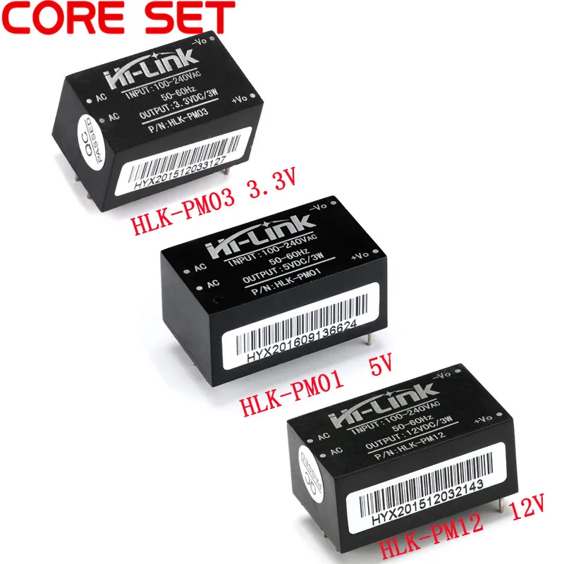 1 sztuk HLK-PM01 HLK-PM03 HLK-PM12 AC-DC 220V do 5V 3.3V 12V moduł zasilania AC do DC izolowany moduł zasilania UL/CE przełącznik gospodarstwa domowego
