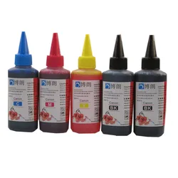 Recarga tinta corante para impressora, cartucho, PGI470, CLI471, Canon PIXMA, MG6840, MG5740, TS5040, TS6040, 100ml