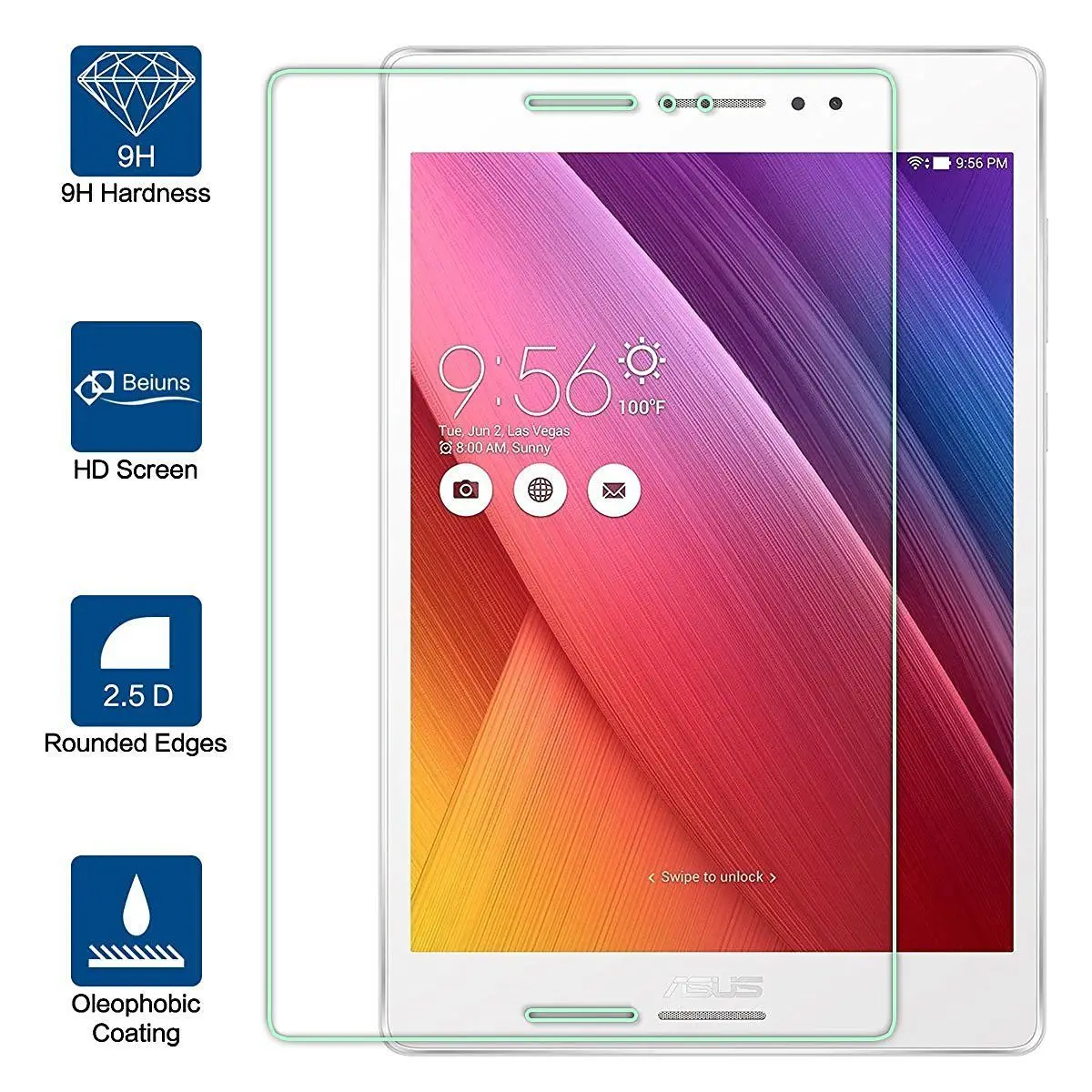 

Tempered Glass Screen Protector For Asus Zenpad 10 Z300, 9H Protective Film for Zen pad 10.1 Z300C Z300CG Z300CL