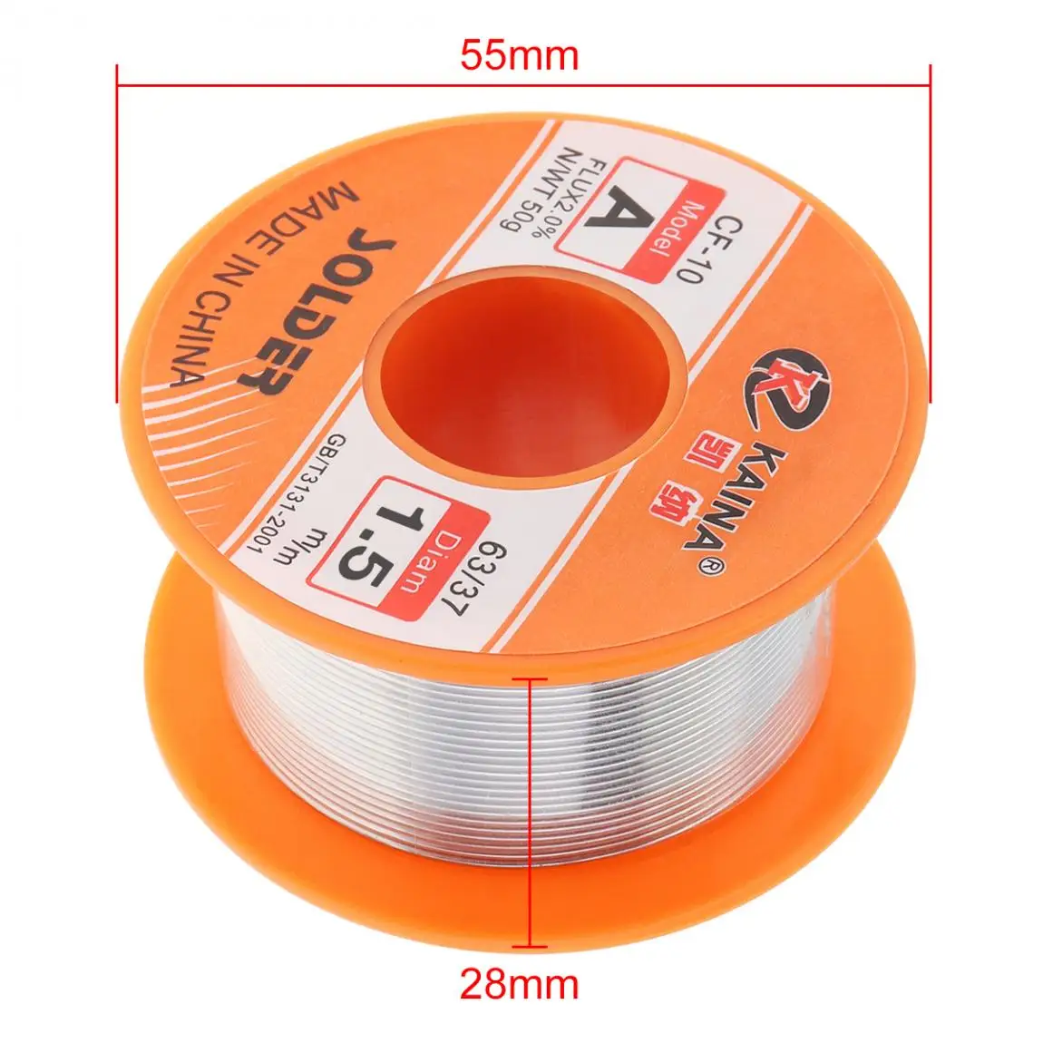 Welding Wires 63/37 50g 0.5-1.5mm No-clean Rosin Core Solder Tin  with 2% Flux and Low Melting Point for Electric Soldering Iron