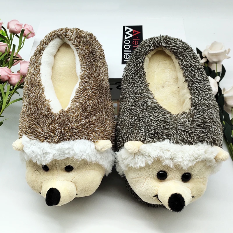 Indoor Slippers Special dog offer custom a warm winter hedgeh lovers home slippers thick hard bottom shoes on floor lovers shoes