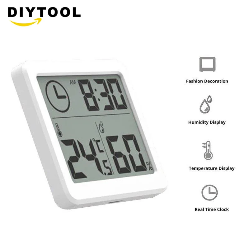 Weather Station Indoor Thermometer Hygrometer Digital LCD C/F Temperature Humidity Meter Alarm Clock instruments термометр