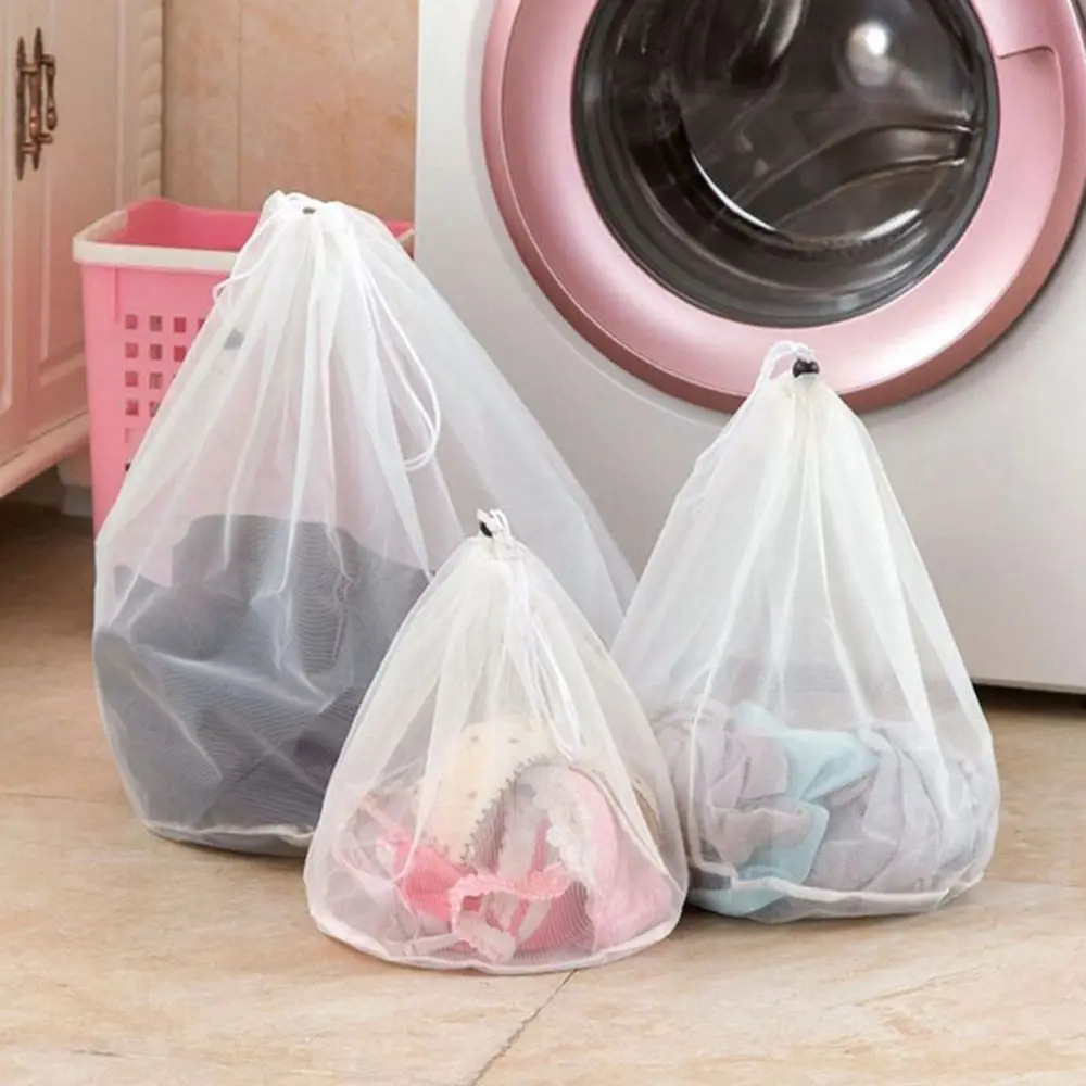 

1 PC 2 sizes Mesh Laundry Wash Bags Foldable Delicates Lingerie Bra Socks Underwear Washing Machine Clothes Protection Net