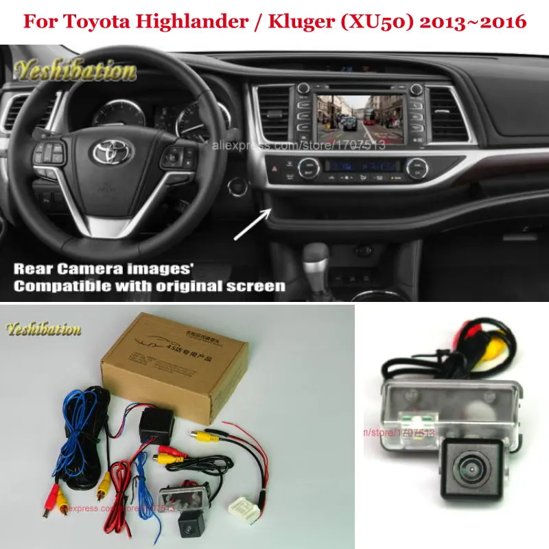 

Back Up Reverse Camera Car Rear View Camera For Toyota Highlander / Kluger (XU50) 2013~2016 - RCA & Original Screen Compatible