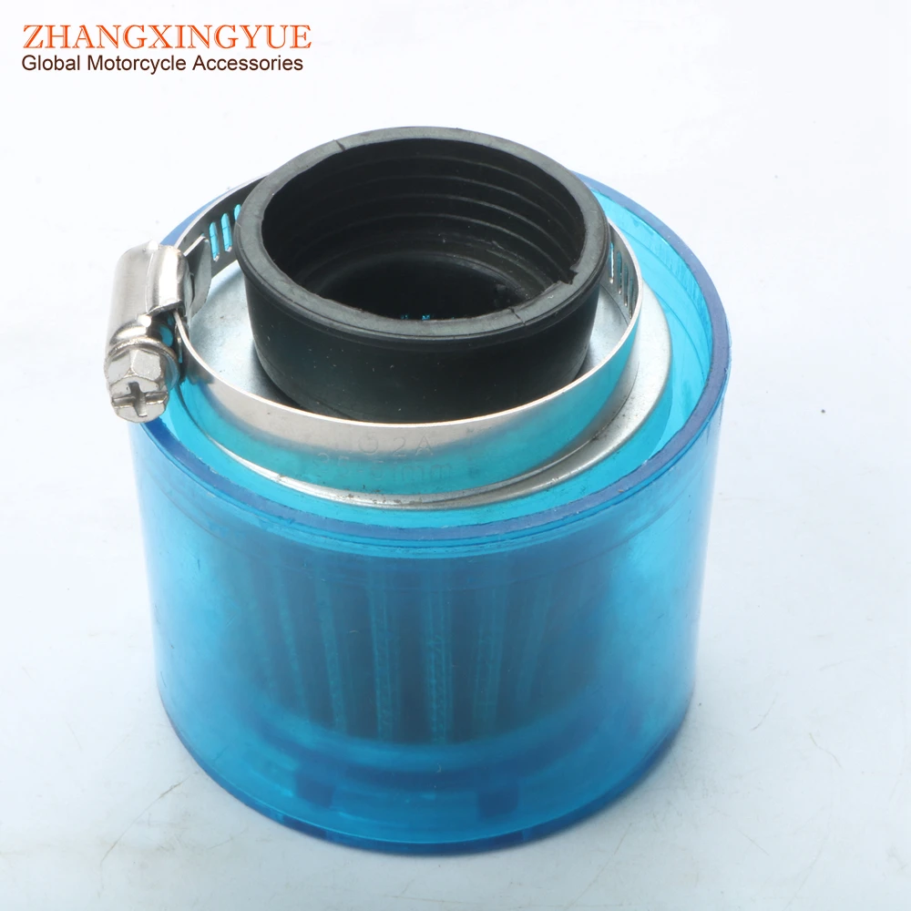 Performance Air Filter 28mm 32mm 36mm 38mm GY6 50cc 139QMB JOG 50 70 110 125 Scooter Motorcycle Scooter Kart ATV Blue cover