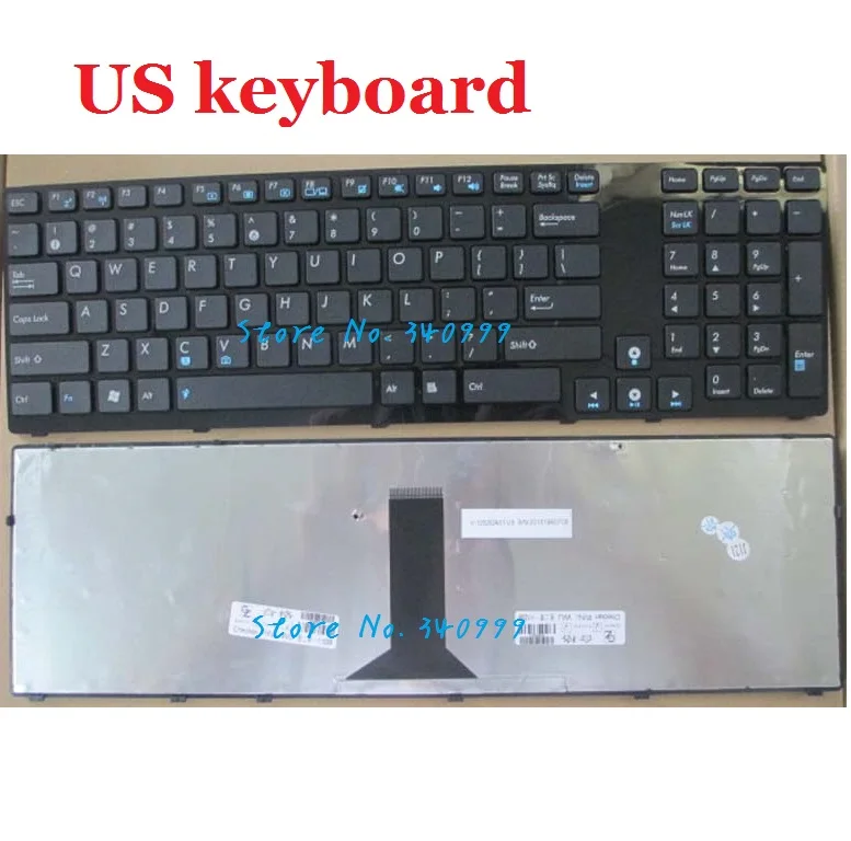 New English keyboard For Asus K93 K93S K93SM K95V K95VM A93 A93SV A93SM R900V X93SV A95V US with frame