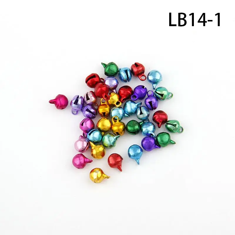 Wholesale100pc/50pc 6/8/10/12MM mieszane kolory luźne koraliki małe Jingle Bells prezent dekoracja bożonarodzeniowa kolorowe DIYCrafts Handmade — zdjęcie 7