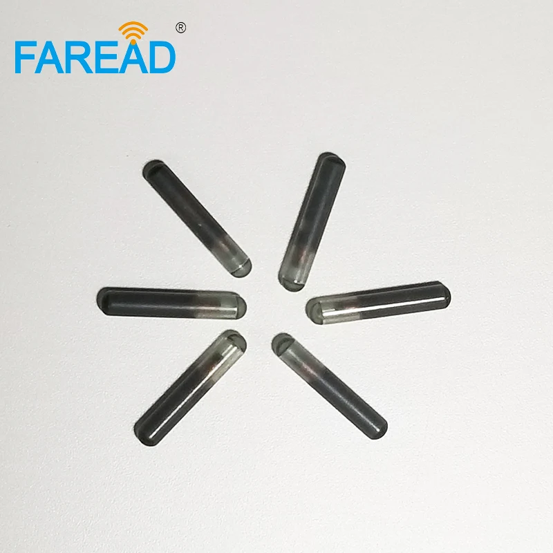 FAREAD x60pcs international standard 2.12*12mm bioglass Glass tag FDX-B EM4305 chip veterinary Pet fish arowana Microchip