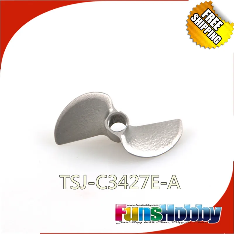 Tenshock CNC 7075-T6 2 blade Aluminium Propeller M4 for Eco Rc boat