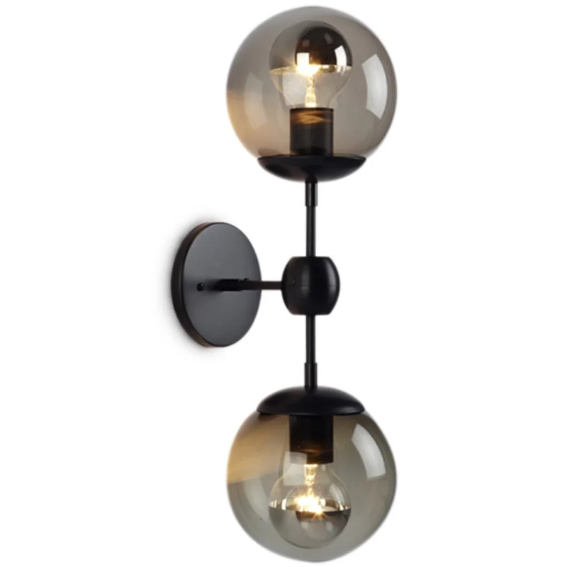 

MODOU style Glass Ball Village Loft Industrial Retro Mirror Wall Lamp E27 Lighting For Cafe Bar Hall Dining Room Coffee Shop