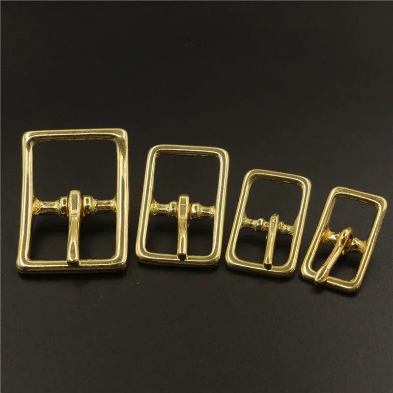 1 x Solid Brass Belt Buckle Middle Center Bar Single Pin Buckle for Leather Craft Bag Strap Horse Halter Harness Adjustment