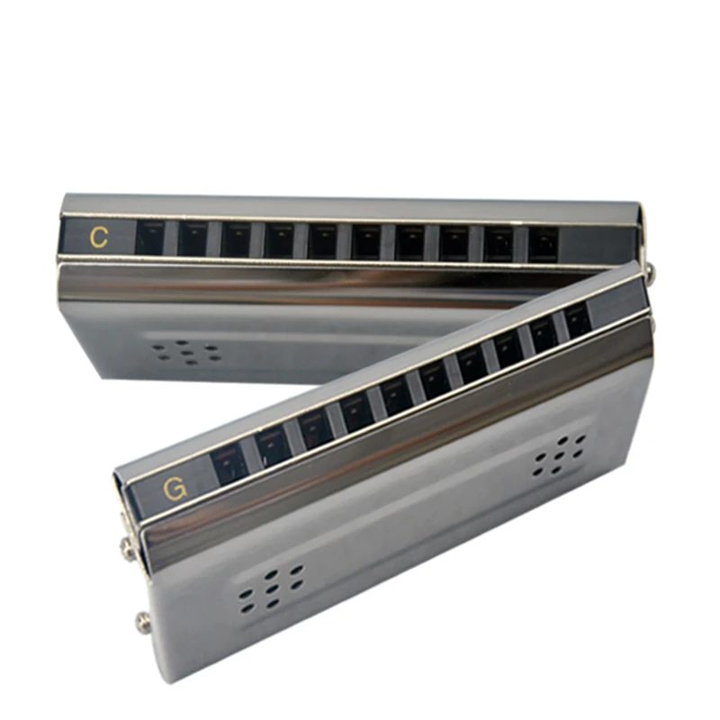 Diatonic Harmonica with Both Side C and G Key, Musical Instrument, Mouth Organ, 10 Diatonica, T10-2