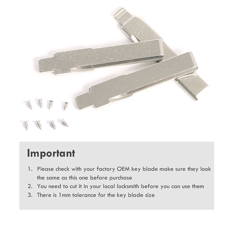 شفرة مفاتيح فارغة للسيارة غير مقطوعة من EASYGUARD رقم 31 3 قطع/عبوة من النحاس المطلي بالكروم #5