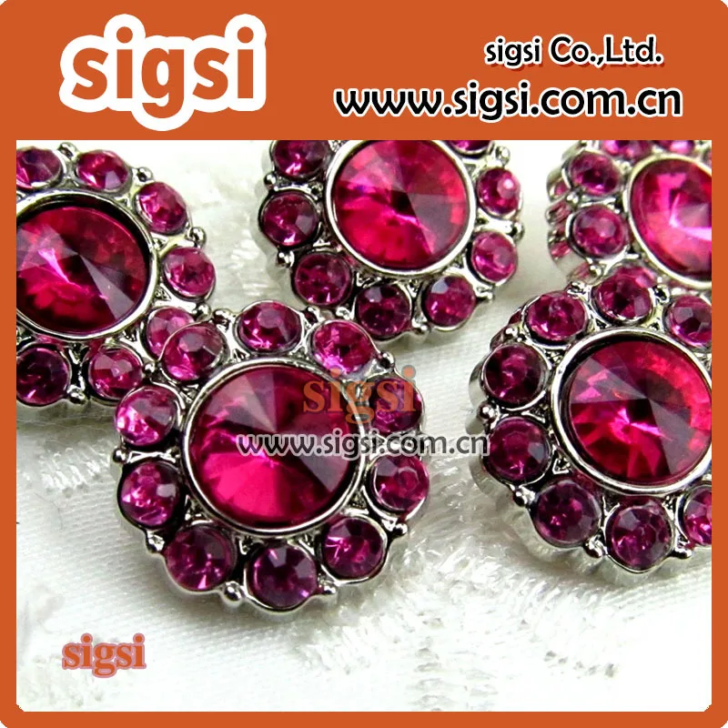 High Quality Acrylic Rhinestone Button in different colors for Decorative