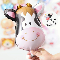 2pc babyshower Small Milk Cow Balloon Aluminium Foil Ballon Happy Birthday Party Decorations Kids new year Birthday Gifts Kids