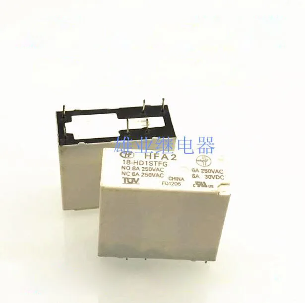 

HOT NEW 18V relay HFA2 18-HD1STFG HFA2-18-HD1STFG-18VDC HFA218HD1STFG 18VDC DC18V 18V 8A 250VAC DIP6