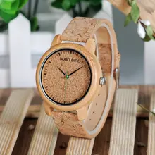 Handmade Wooden Couple Watch with Cork Strap #5