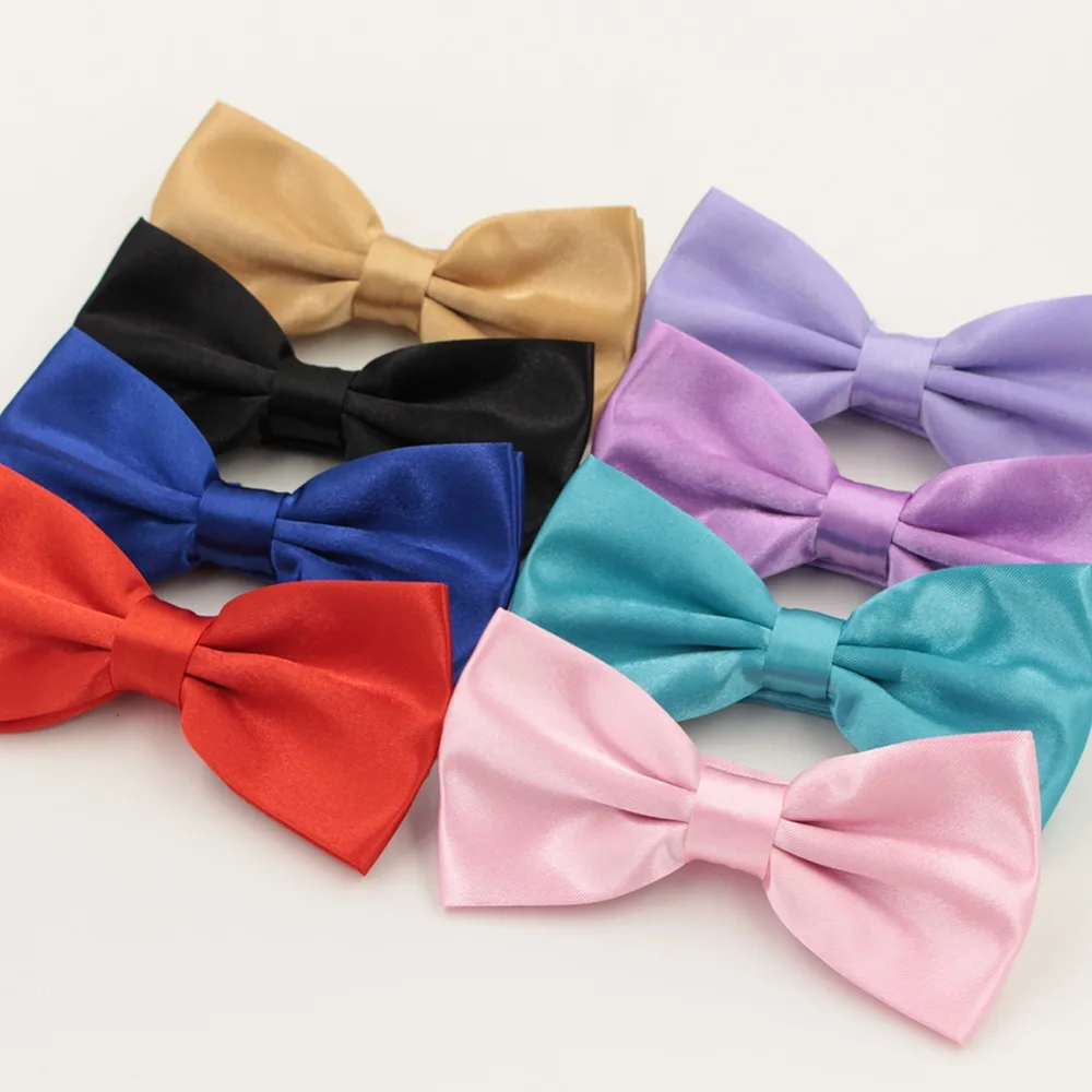 1pc Fashion Bow ties For Men Formal Classic 24 Solid Candy Colors bowtie Casual Gravata Butterfly Cravat Wedding Grooms Corbatas