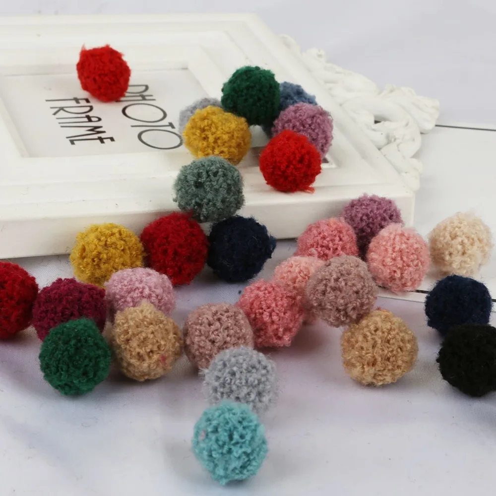 New Pompom 10pcs 15mm/20mm Soft Pompones Fluffy Plush Crafts DIY Pom Poms Ball Furball Home Decor Sewing Supplies