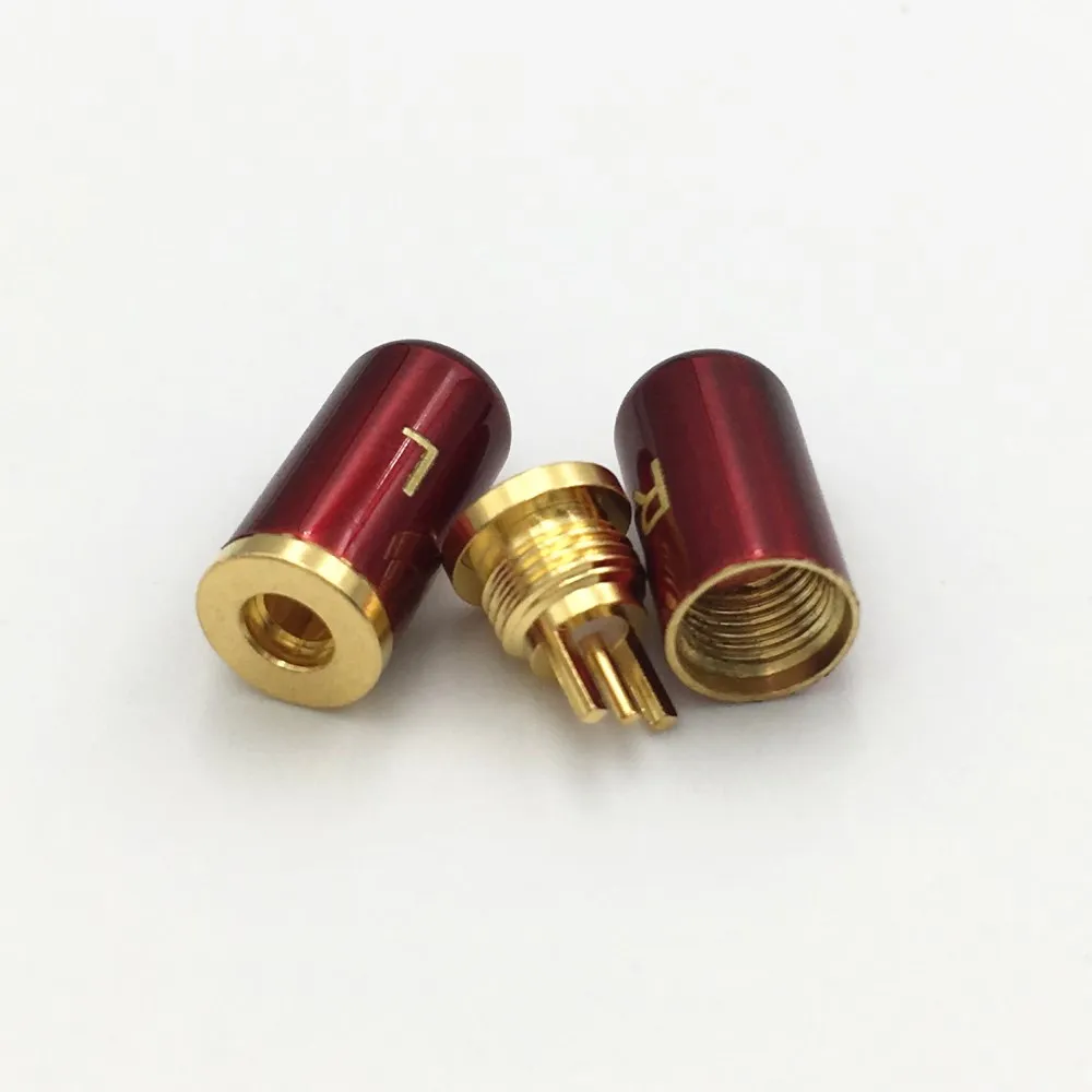 1Pair MMCX Female Socket Gold Plated Earphone Pin Plug Solder Jack