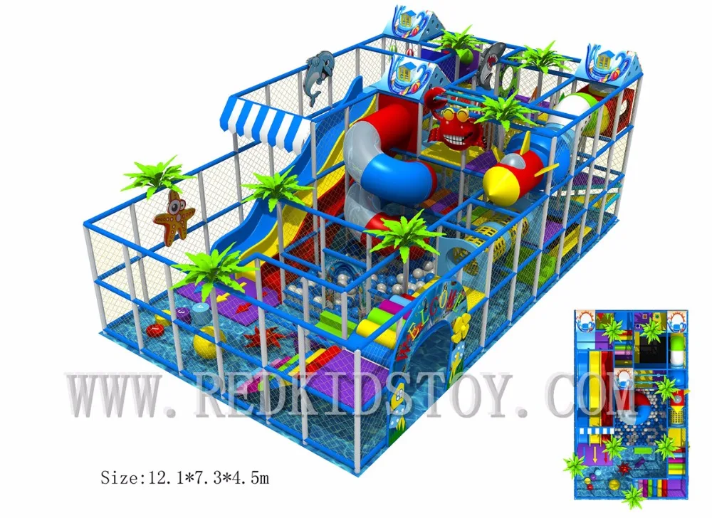 Exported to Australia High Quality Guarantee Eco-friendly Three Level Indoor Kids Playground 161101-A