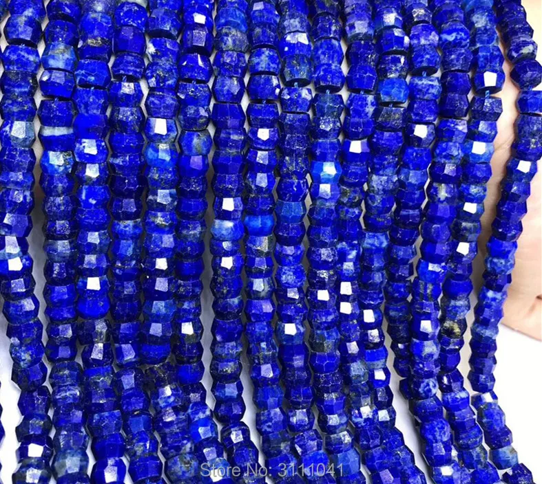 blue Lapis roundelLE faceted 8*5mm 38CM for DIY jewelry making FPPJ wholesale loose beads  nature