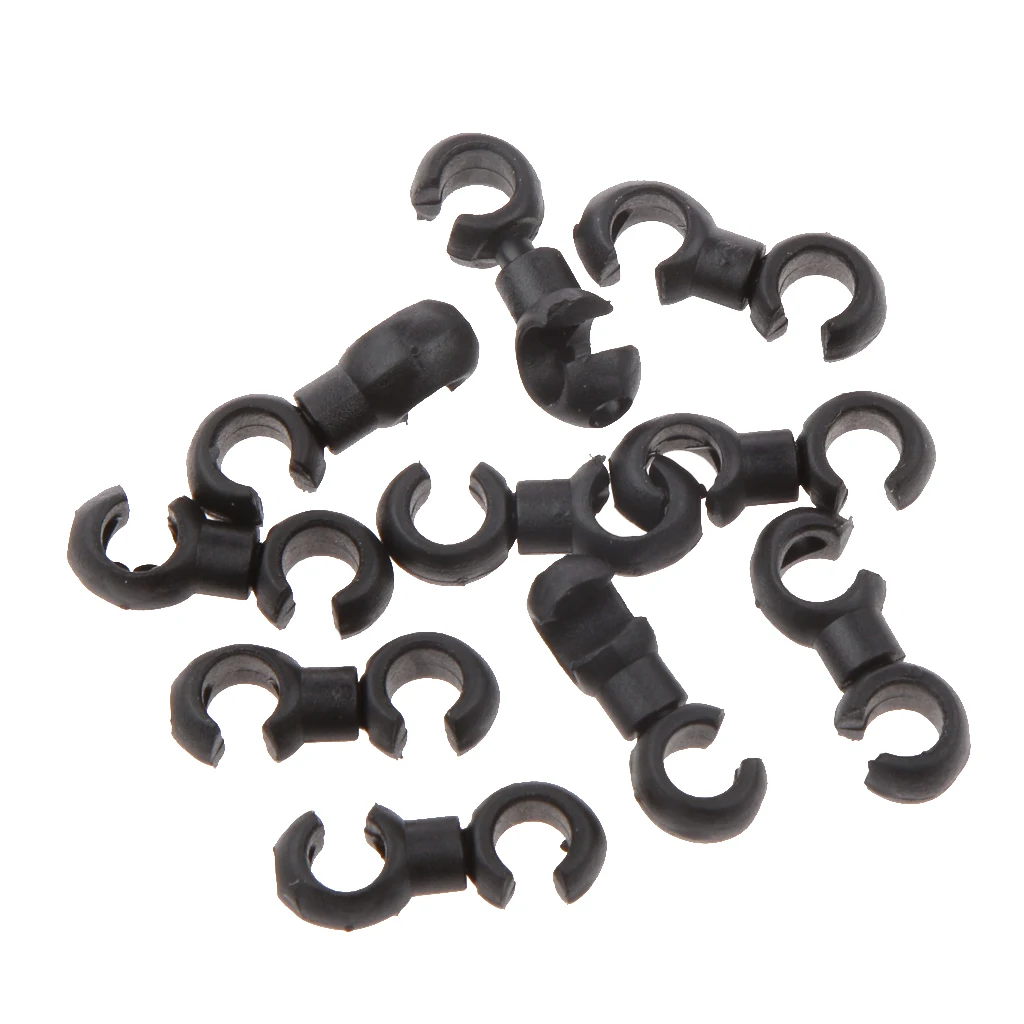 10 Pieces Black Bike Cable Clips Bicycle Rotating S-Hook S Style Cycling Bike MTB Brake Gear Buckle Cable Holder