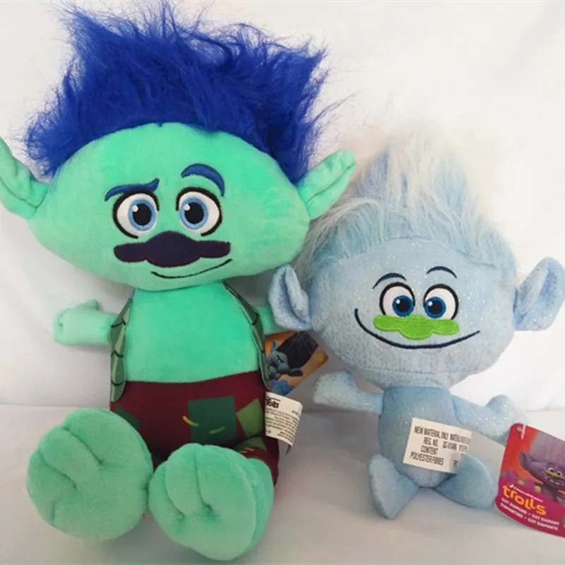 Movie Trolls Plush Toys 2 Style Poppy Branch Dream Works Stuffed Cartoon Dolls The Good Luck Trolls Gift Magic Fairy Hair Wizard