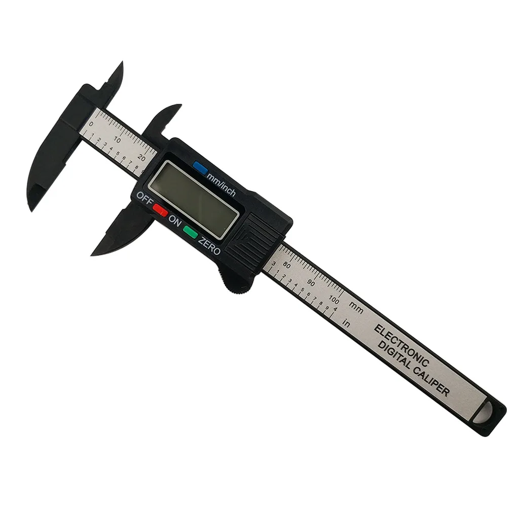 LR44/SR44/AG13 1.5V Plastic carbon fiber ruler Electronics Digital Vernier caliper 0-100mm 0.1mm/0.01in NO.B1314