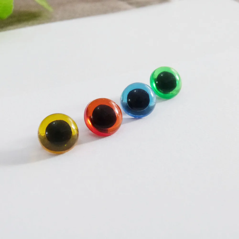 

40pcs/lot 9mm/10.5mm/12mm/13.5/15mm red/green/blue/yellow button handscrew safety toy eyes -size color option