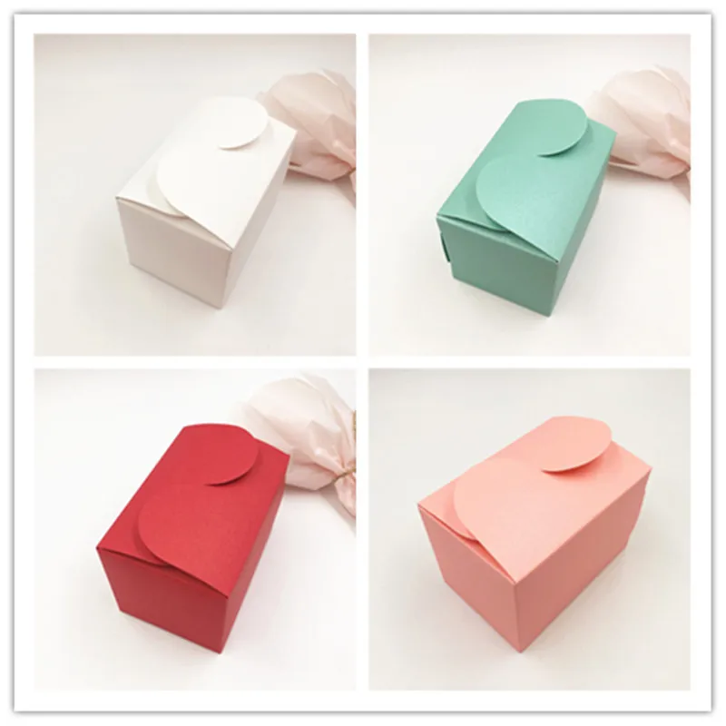 

24PCS/Lot 9x6x6cm Solid Candy Colorful Paperboard Jewelry Box For Women Packaging Novelty High Capacity Presents Carrying Boxes