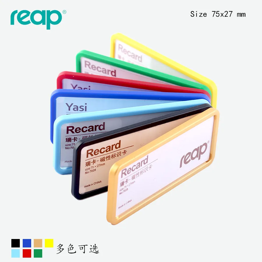 10PCS/lot High Quality Candy colors reuseable DIY Employee Name Badge Staff Name Tag For Retail Stores Hotels (safepin Version)