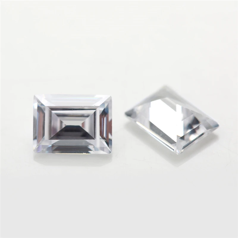 3x5~7x9mm Rectangle Shape Baguette Cut 5A White Color CZ Stone Zircon Synthetic Gems Cubic Zirconia For Jewelry