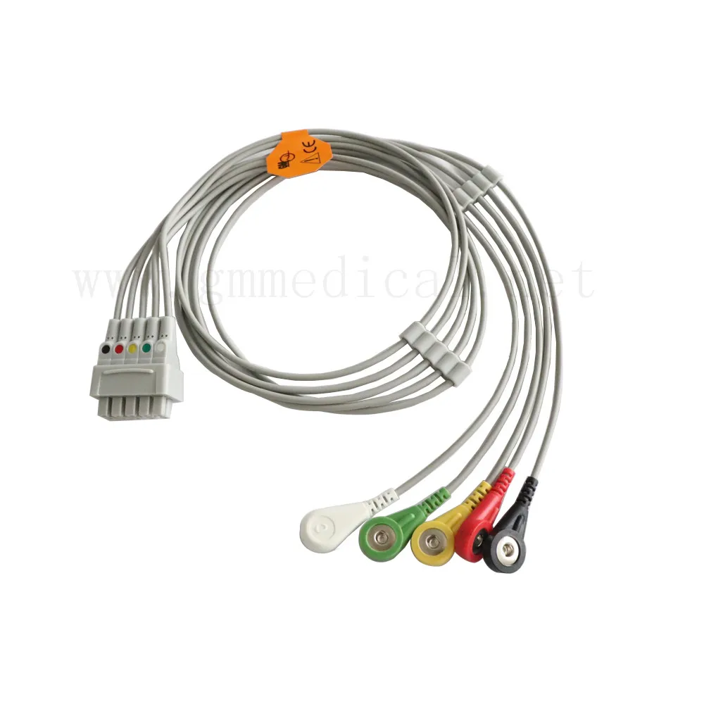 

Compatible with GE Multi-link Leadwire set,5-Lead, Snap ,IEC/AHA.