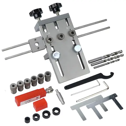 Woodworking puncher with adjustable guide 9USEMACHINE