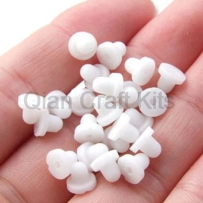 

3000pcs White Rubber Pads for Clip on Earrings Rubber Pads for Clip-On Earrings Findings 6x5mm