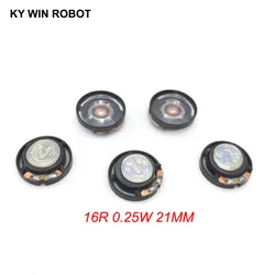 Altavoz ultradelgado para timbre de coche, bocina de juguete de 16 Ohmios, 0,25 W, 0,25 W, 16R, diámetro de 21MM, 2,1 CM, grosor de 7MM, 5 unidades por lote