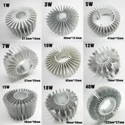 LED PCB Radiator Cooler, dissipador de calor de perfil de alumínio para 1W-50W Lâmpada LED de alta potência, DIY Acessórios, 10Pcs