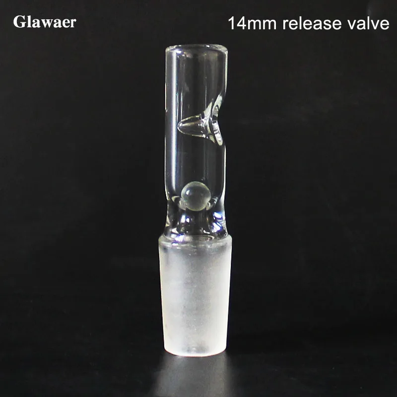 5pcs/lot 14mm or 19mm glass hookah shisha bent connect valve release vapor valve hookah accessories contact with silicone hose