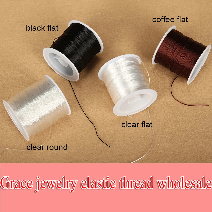 

1Roll/lot High Elastic Strong Clear Black Nylon Crystal Beading Cord Round Stretchy String Thread For Jewelry Bracelet Making