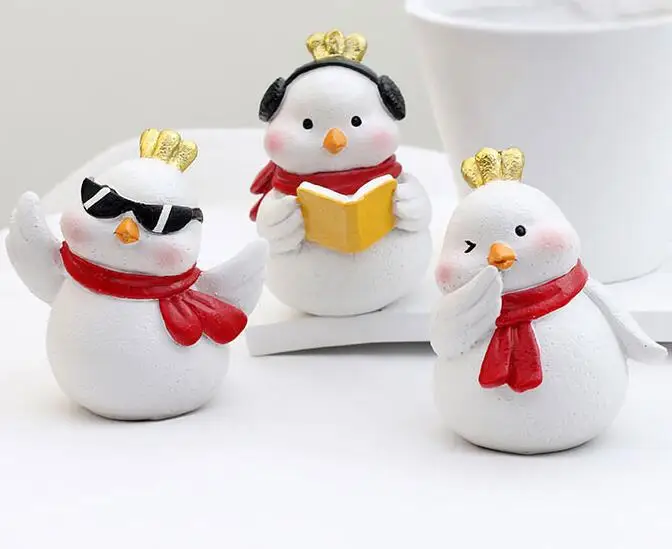 

silicone 3d cute chicken a set of three handmade soap candle cake decoration molds