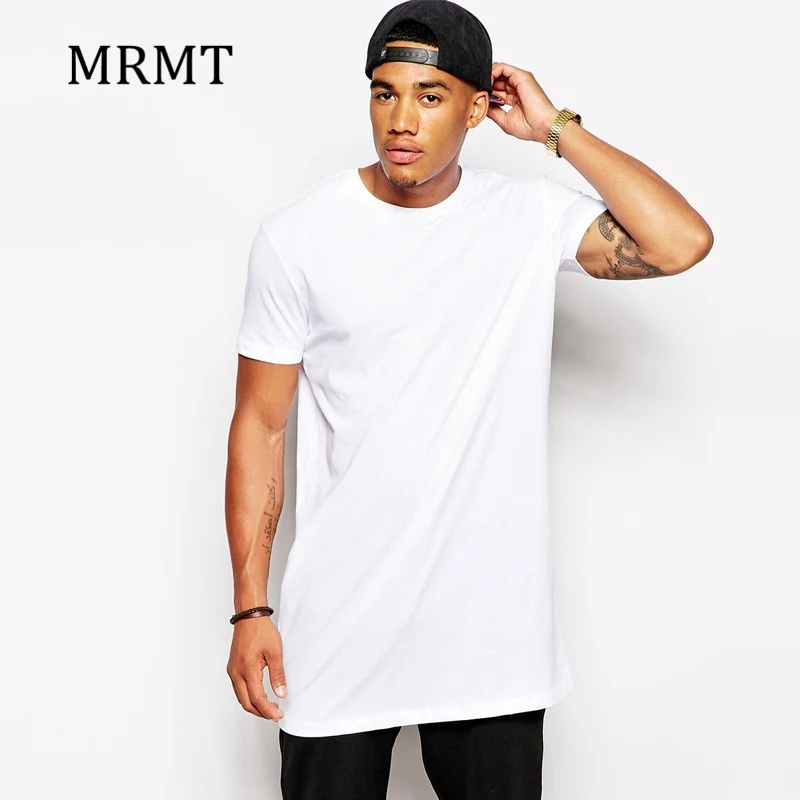 2024 MRMT bianco Casual lungo formato T-shirt da uomo Hip Hop top magliette Extra lunghe per uomo Longline uomo T-shirt uomo T-shirt