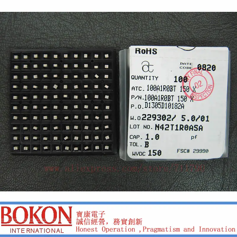 High Q Capacitors P90 ATC100B621JT100XT ATC100B621JW100XT ATC100B621JP100XT ATC100B621JT100XT  a621J a621J  620pF Chip Capacitor