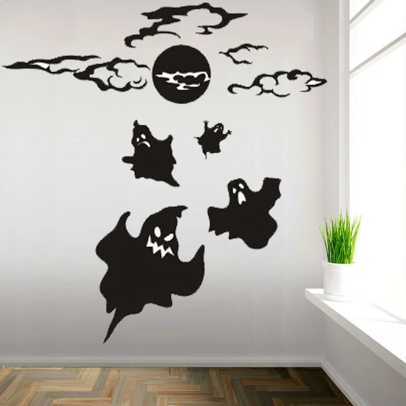 New Halloween 3D visual effects,wall stickers ghost haunted house horror style theme bar ktv decor