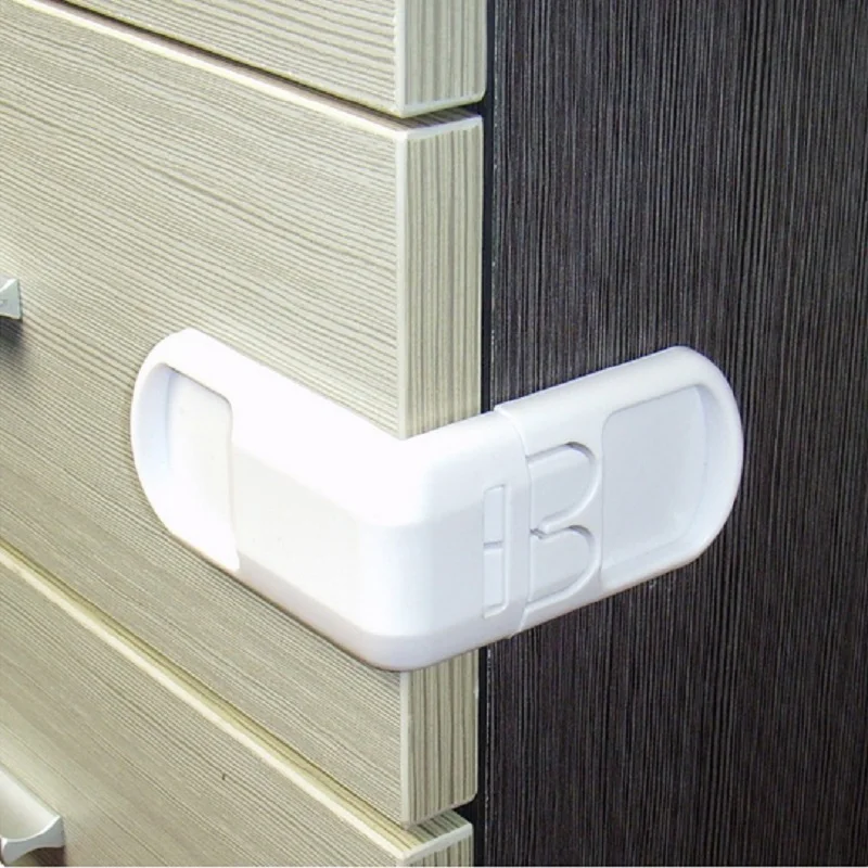 4pcs New Plastic Baby Child Kids Care Safety Protection Drawer Cabinet Door Right Angle Corner Locks Children Security Products