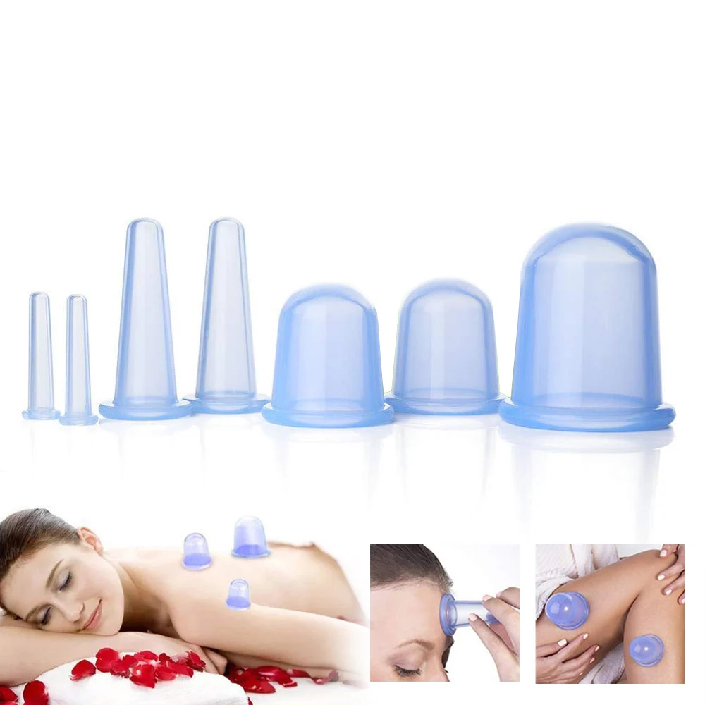 

7 Cups Facial Cupping Set Silicone Cupping Therapy Kit Vacuum for Face Cupping Cups Facial Vacuum Massage Cup Kit