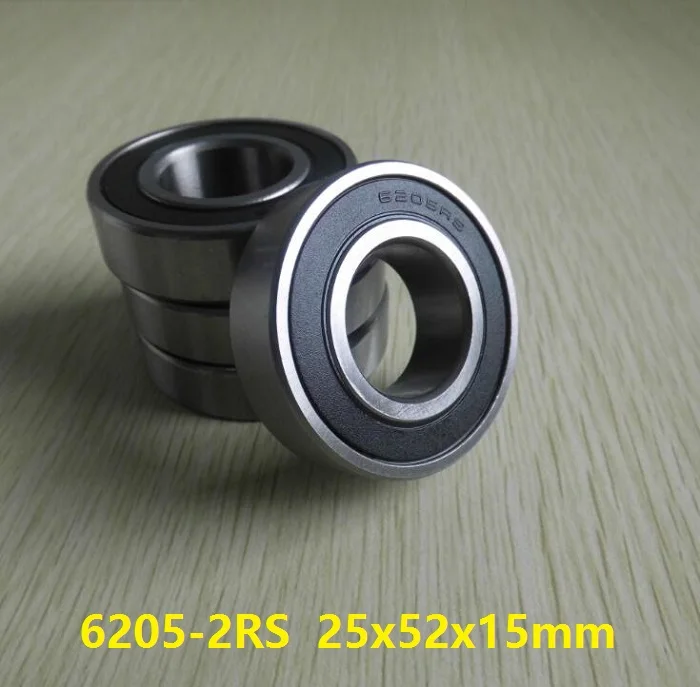 50pcs/lot 6205RS 6205-2RS 6205 RS ball bearings 25*52*15mm Deep Groove Ball bearing 25x52x15mm